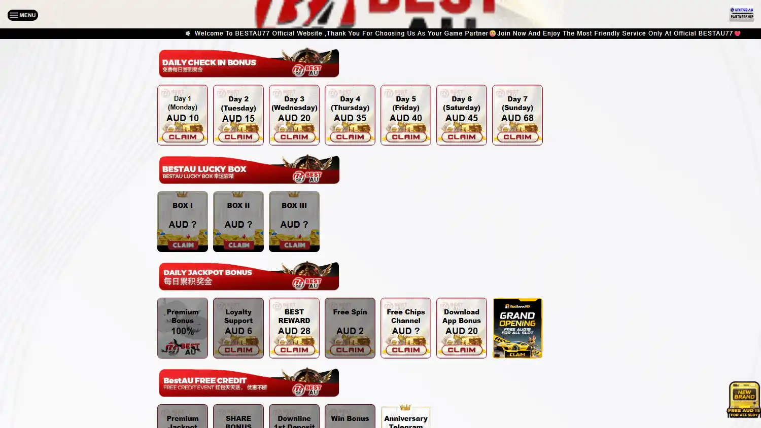 BestAU77 Casino screenshot 2