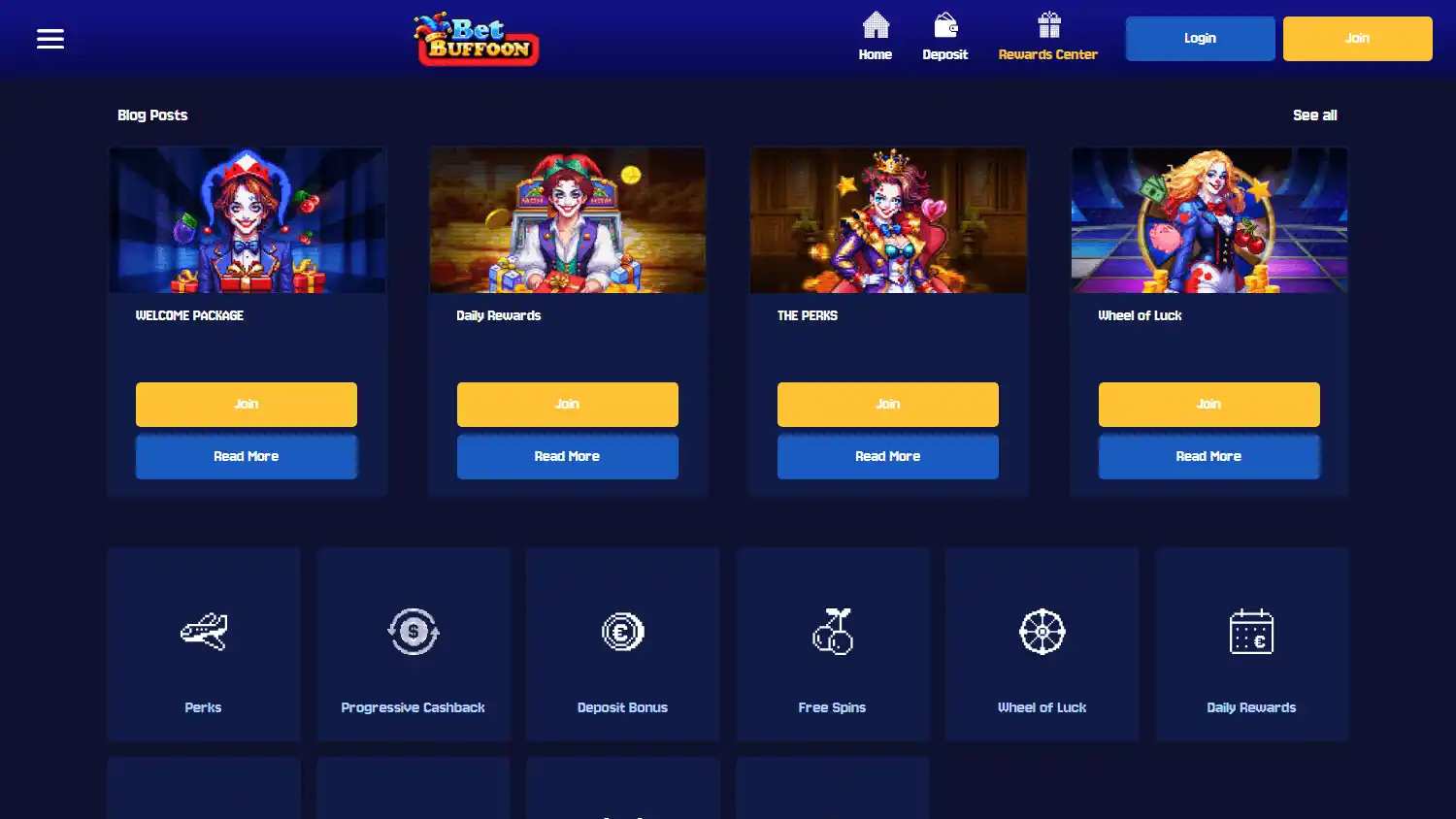 Bet Buffoon Casino screenshot 2