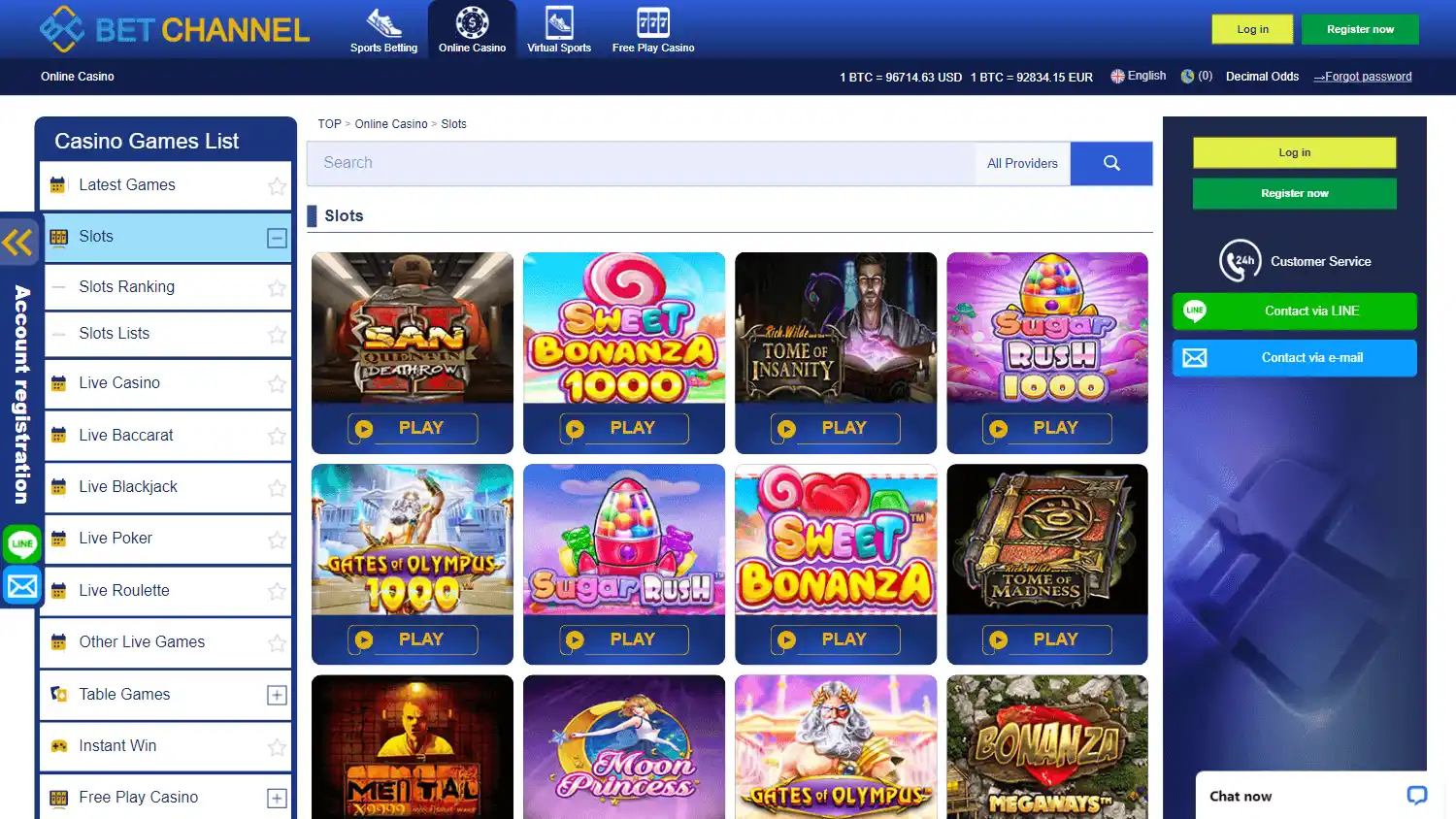 Bet Channel Casino screenshot 2