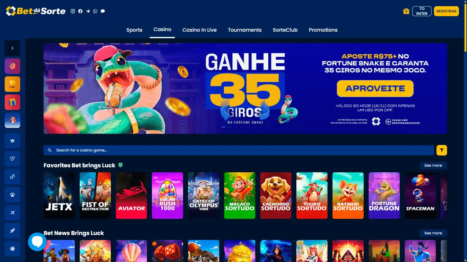 Bet da Sorte Casino screenshot 1