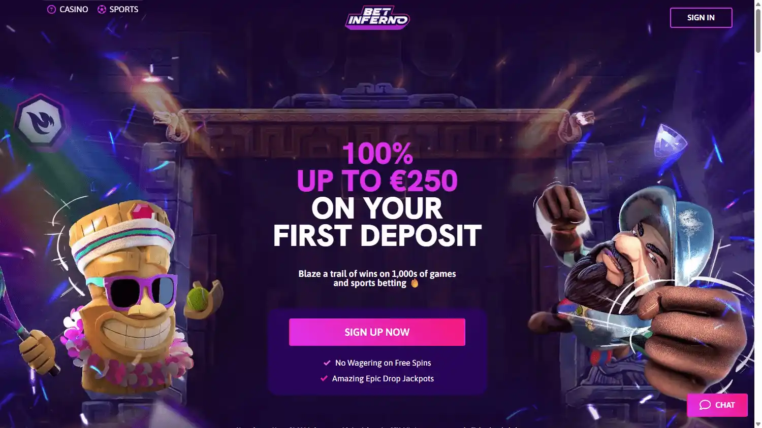Bet Inferno Casino screenshot 1