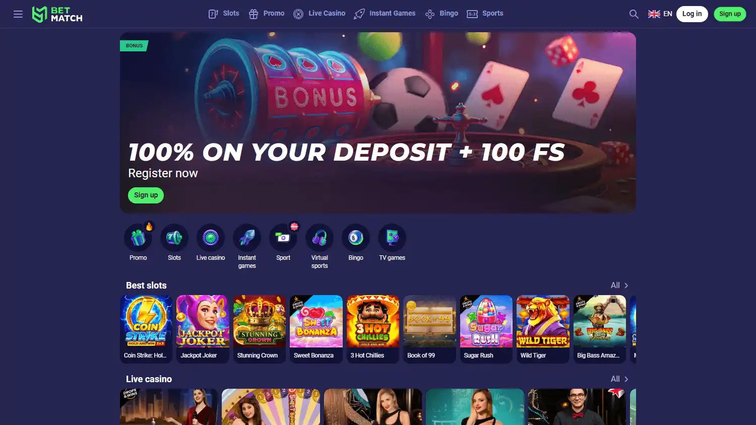 Bet Match Casino screenshot 1
