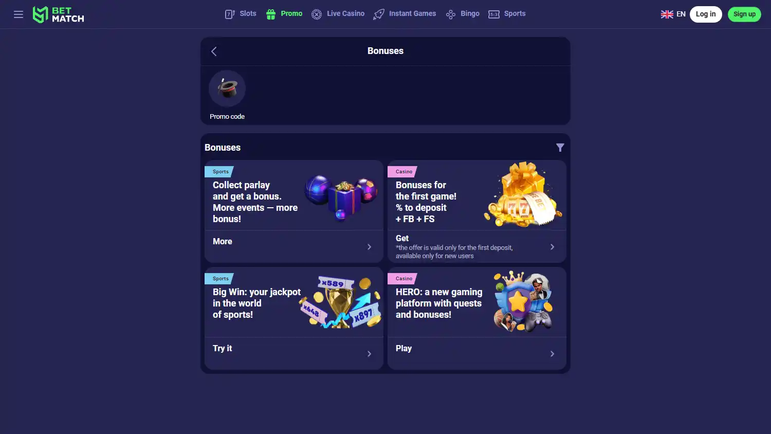 Bet Match Casino screenshot 3
