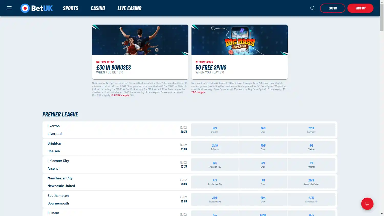 Bet UK Casino screenshot 1