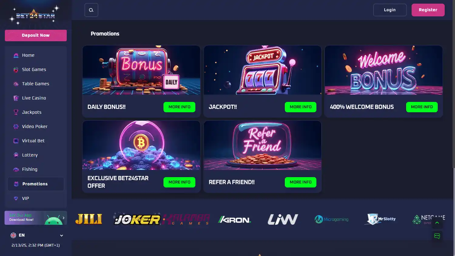 Bet24Star Casino screenshot 3