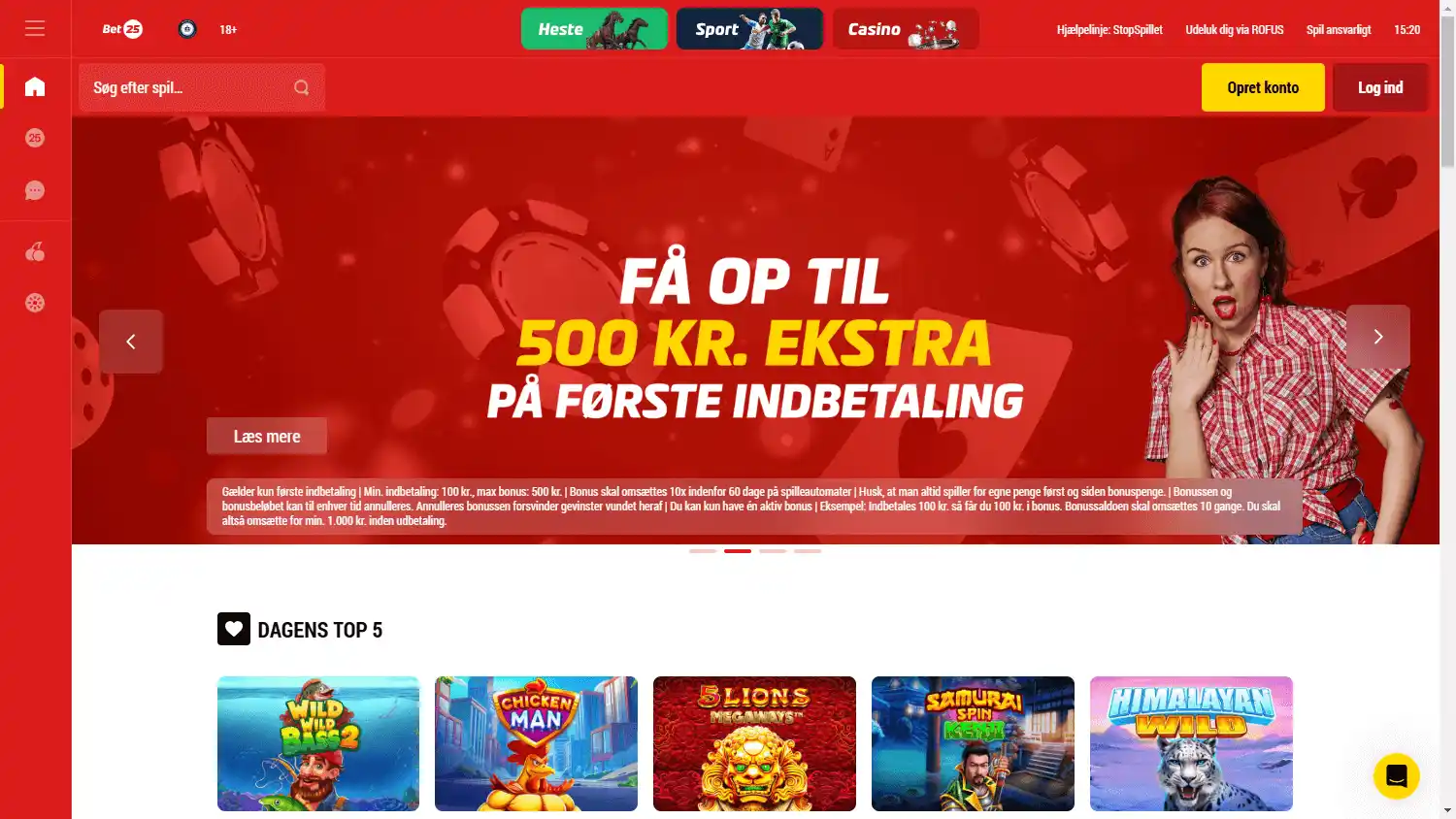 Bet25 Casino screenshot 2