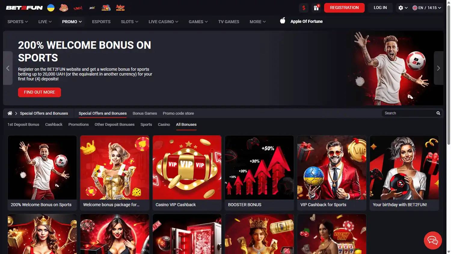 Bet2Fun Casino screenshot 3