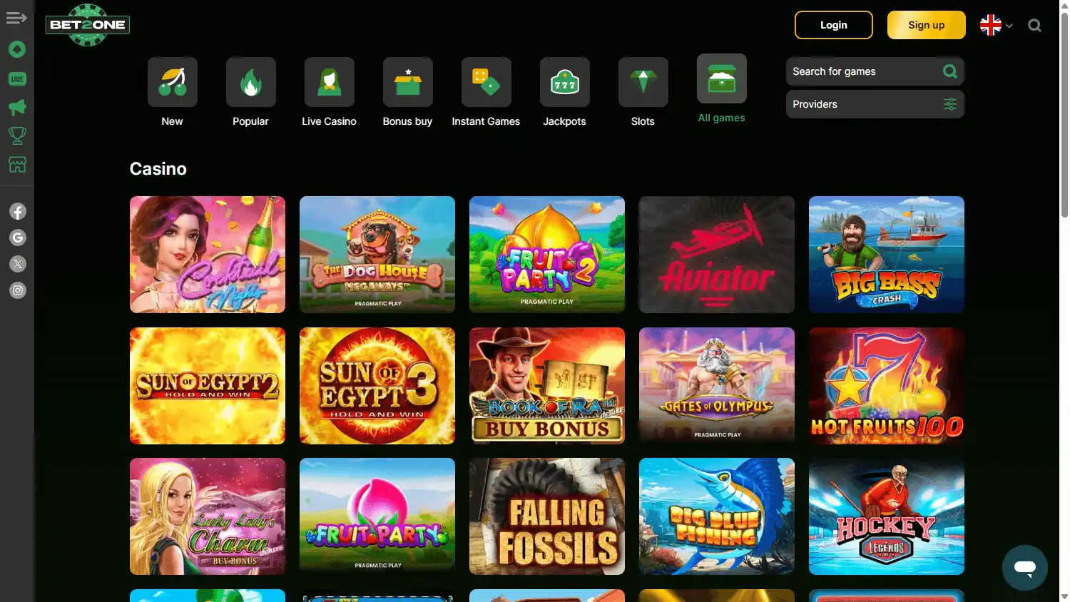 Bet2one Casino screenshot 2