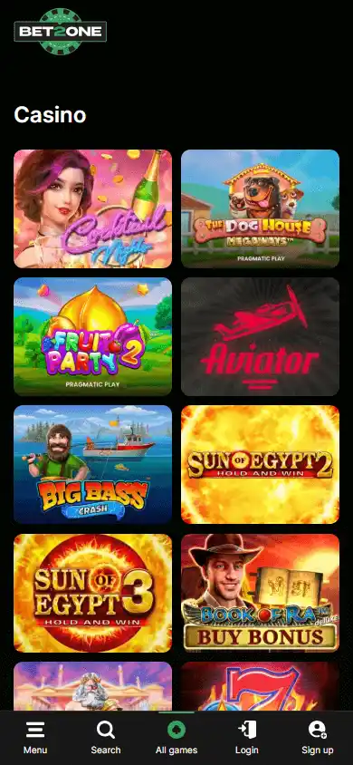 Bet2one Casino screenshot 5