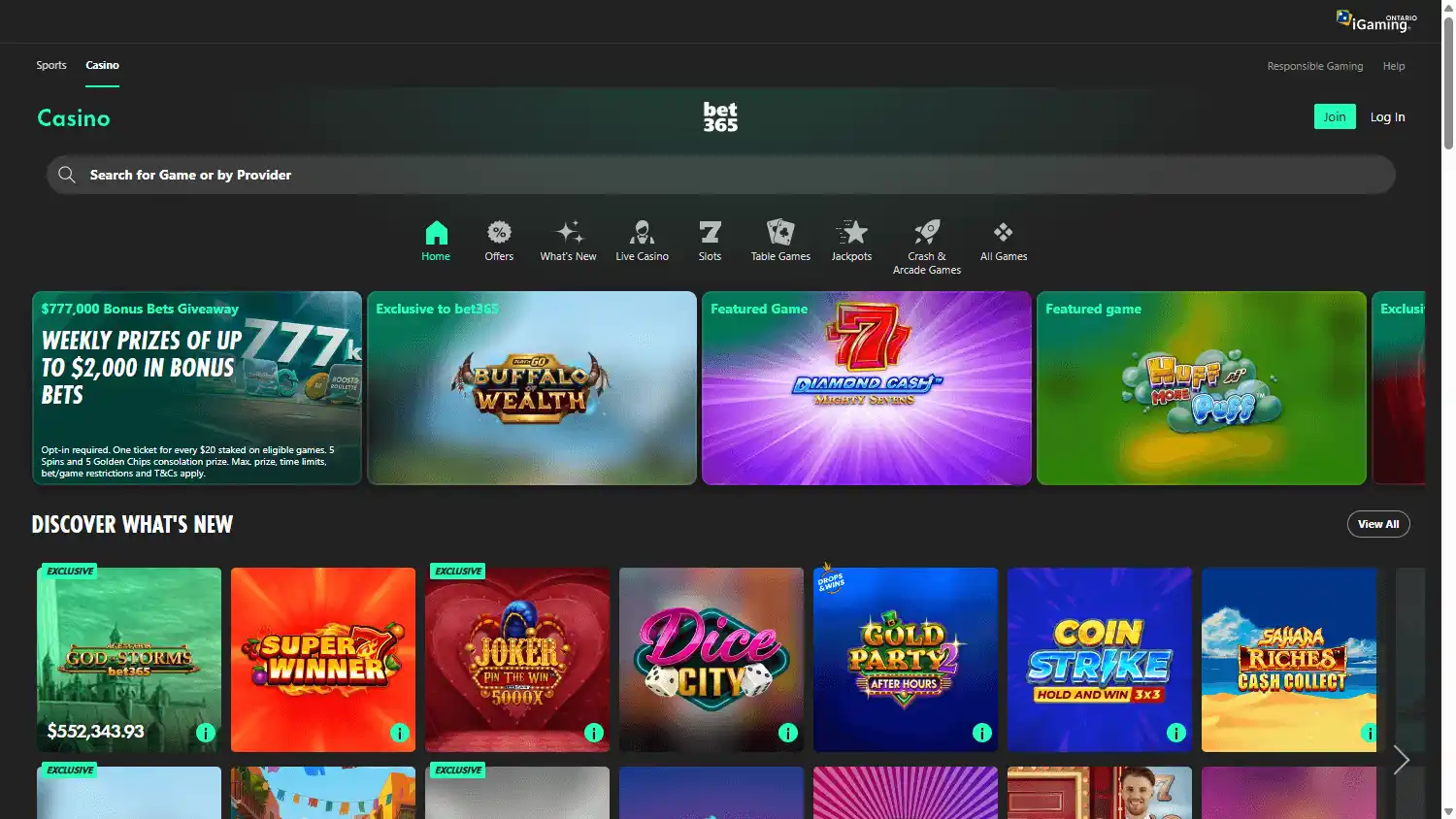 bet365 Casino screenshot 1
