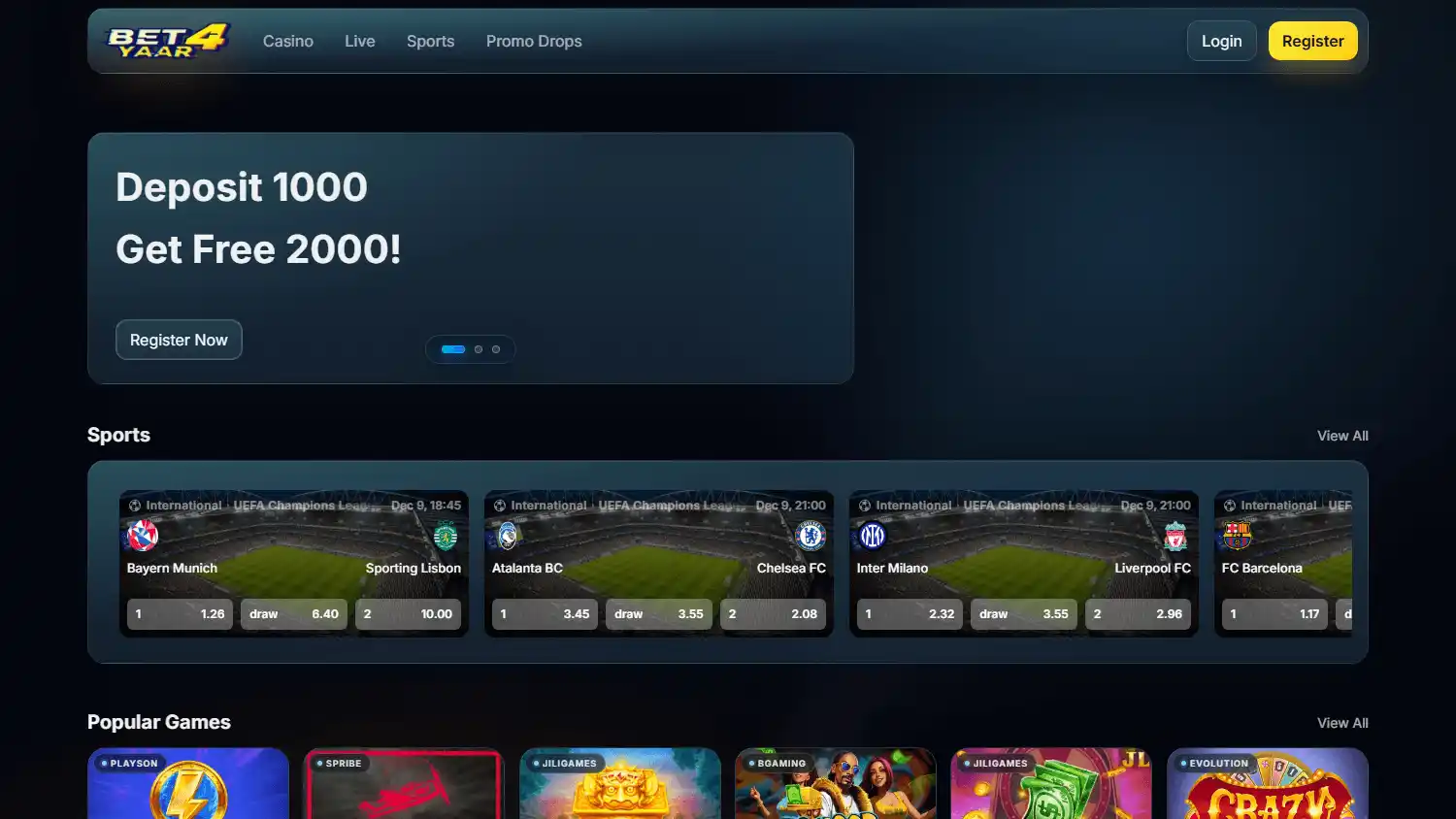 Bet4Yaar Casino screenshot 1