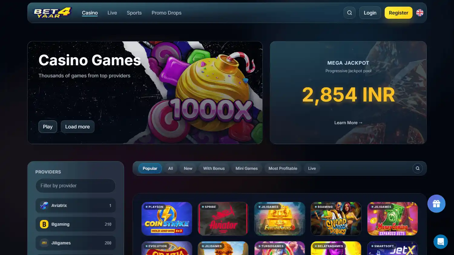 Bet4Yaar Casino screenshot 2