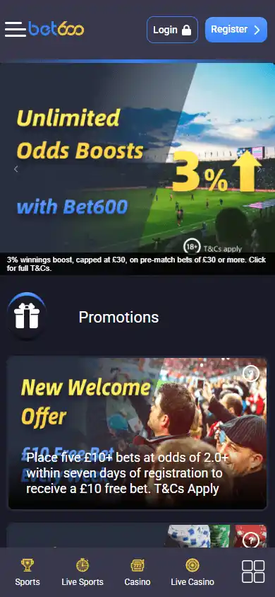 Bet600 Casino screenshot 6