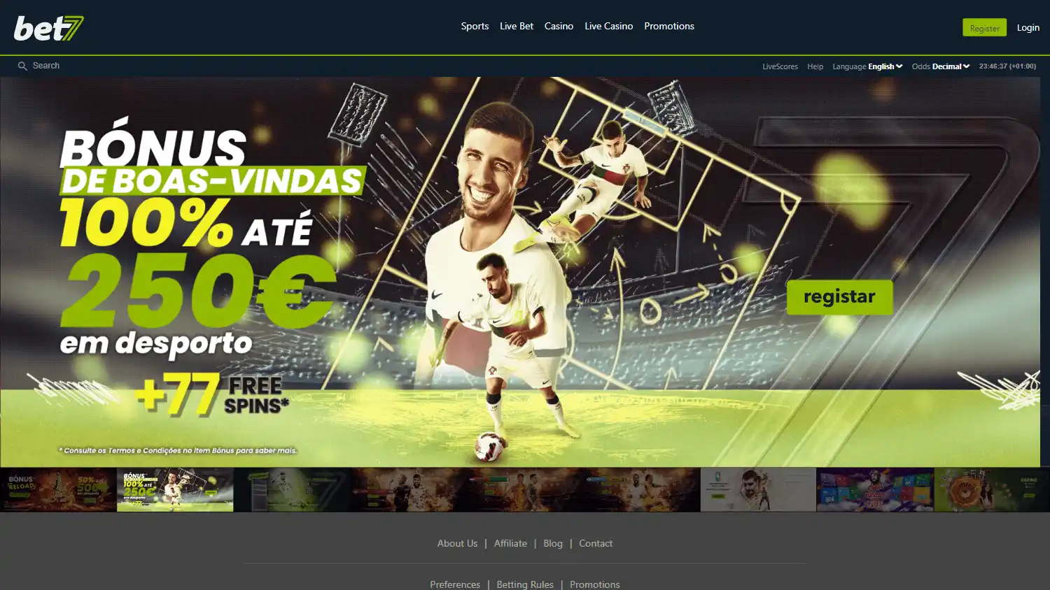 Bet7 Casino screenshot 1
