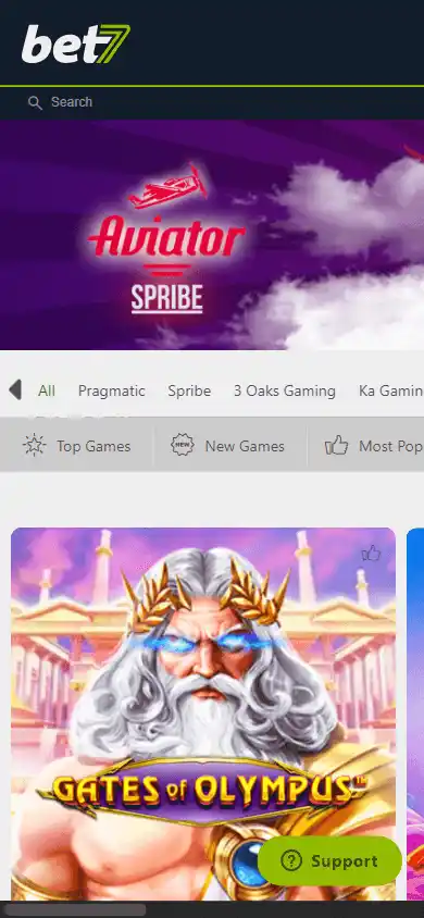 Bet7 Casino screenshot 3