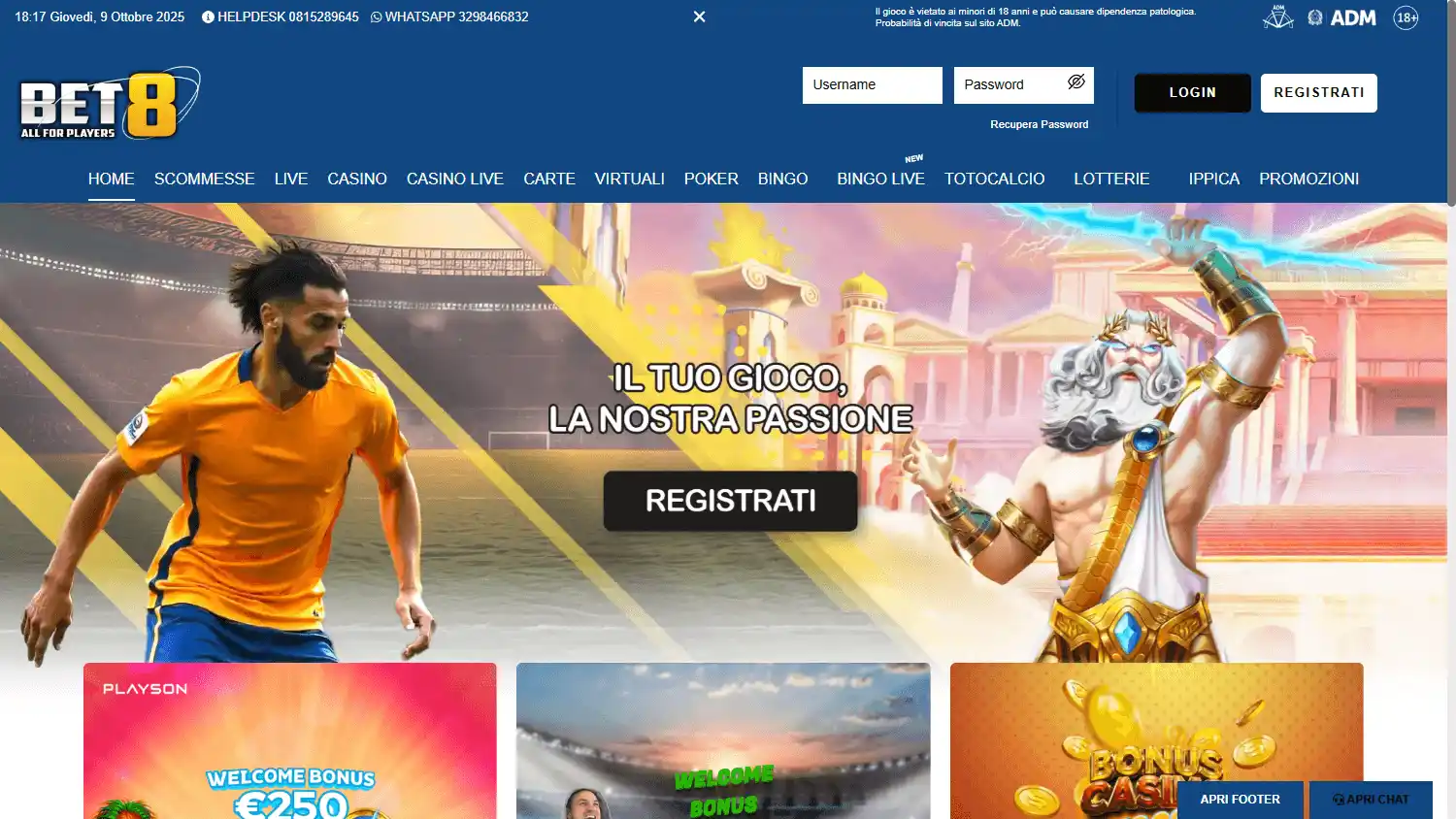 Bet8 Casino screenshot 1
