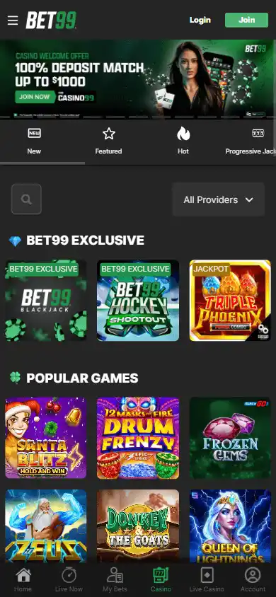 Bet99 Casino screenshot 5
