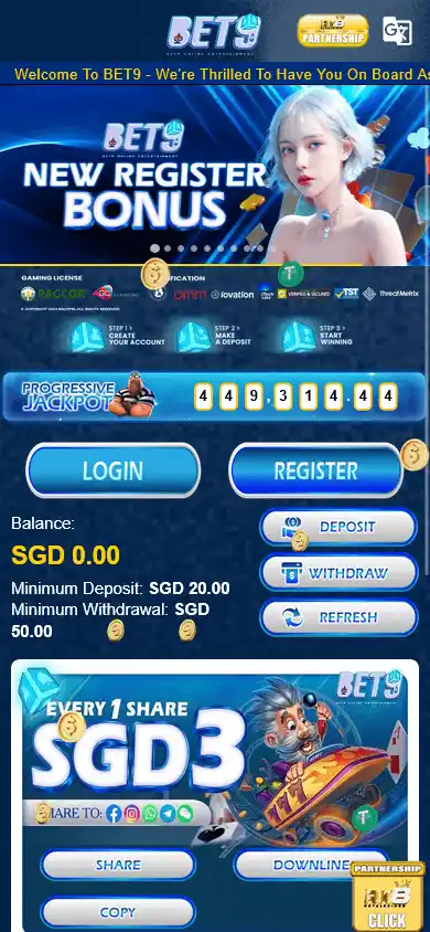 Bet9sg Casino screenshot 4
