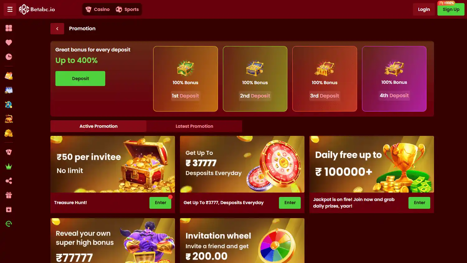 Betabc Casino screenshot 3