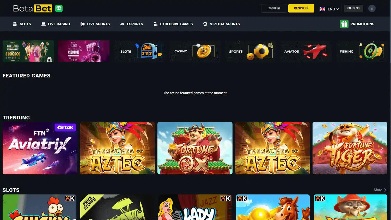 BetaBet Casino screenshot 1