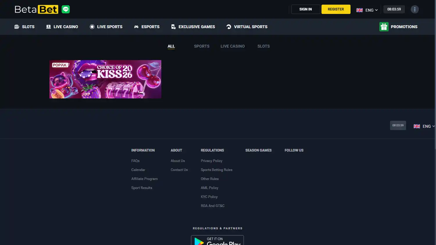 BetaBet Casino screenshot 3
