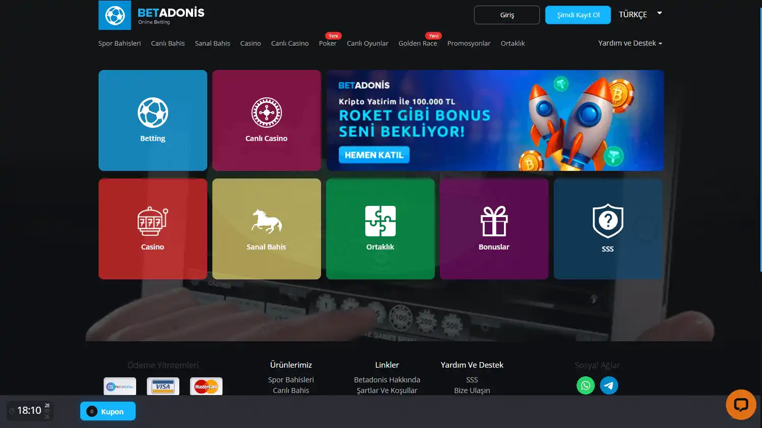 BetAdonis Casino screenshot 1
