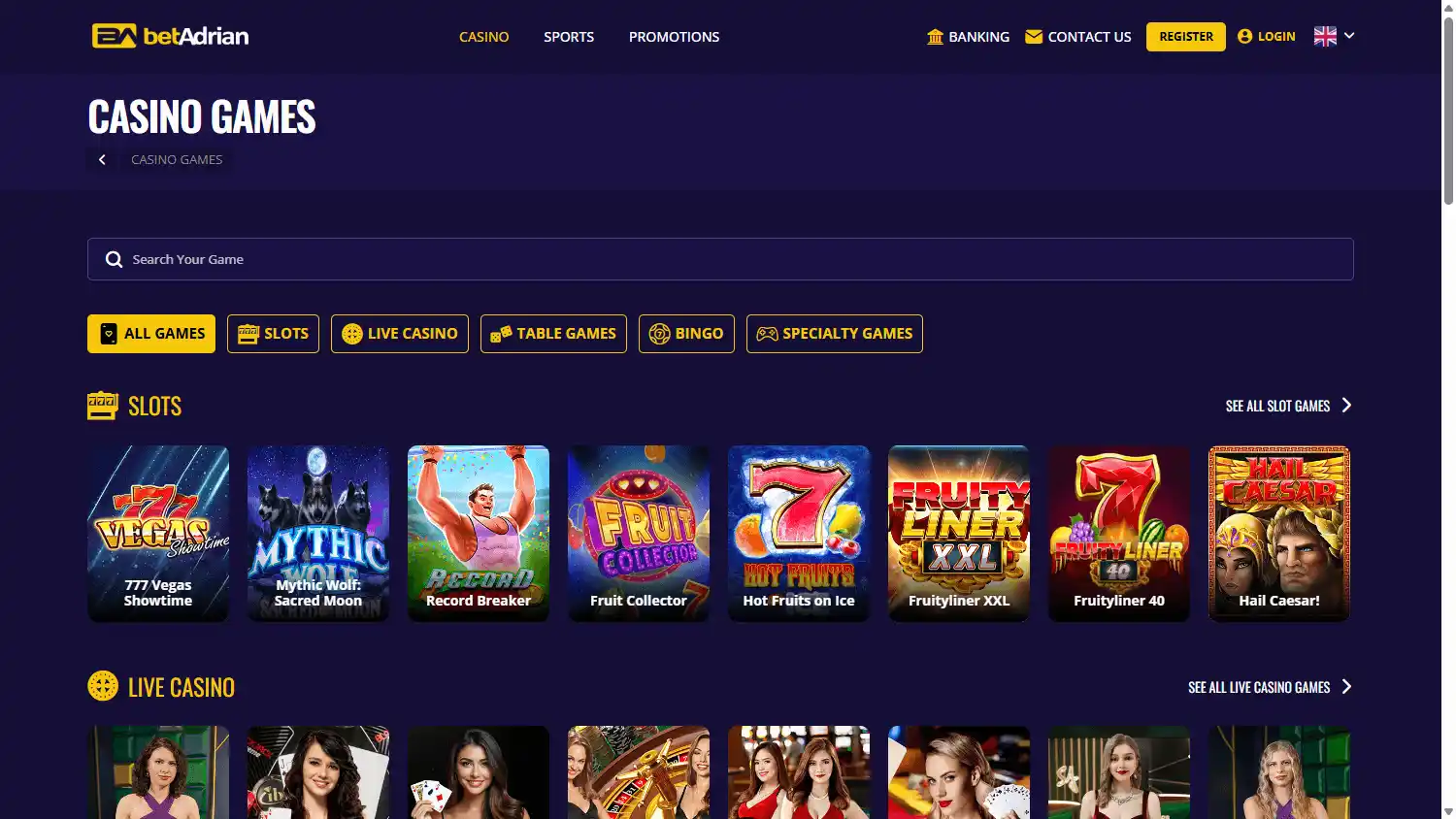 BetAdrian Casino screenshot 2