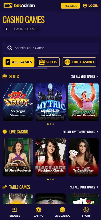 BetAdrian Casino screenshot 5