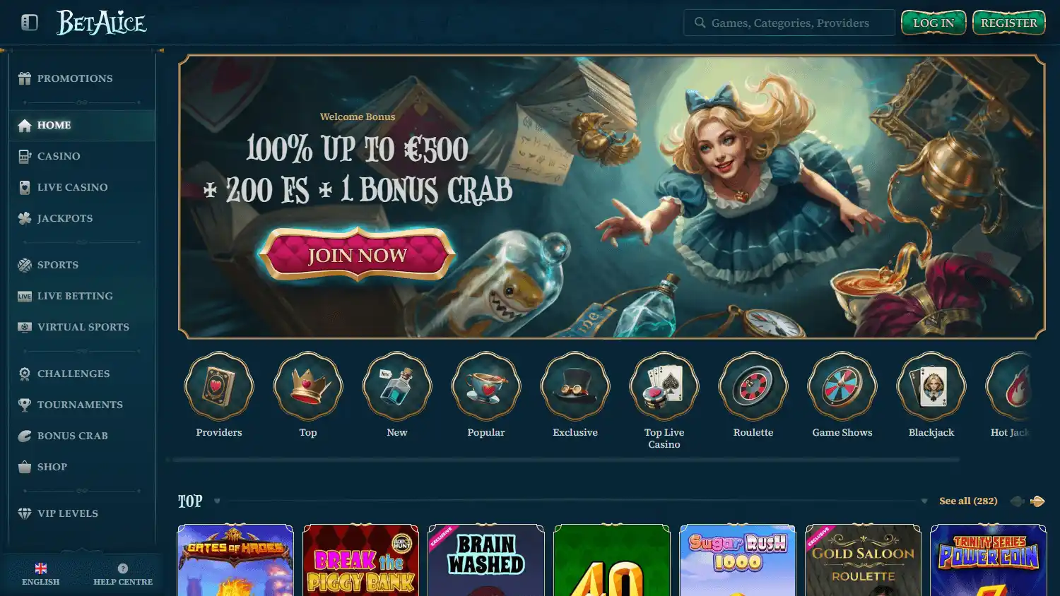 BetAlice Casino screenshot 1