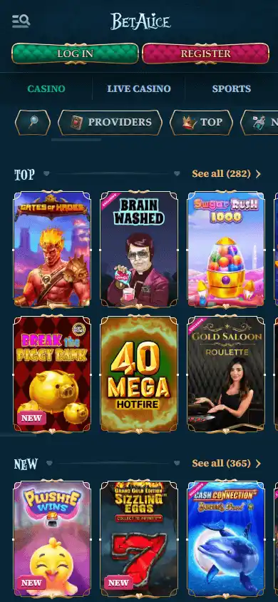 BetAlice Casino screenshot 5