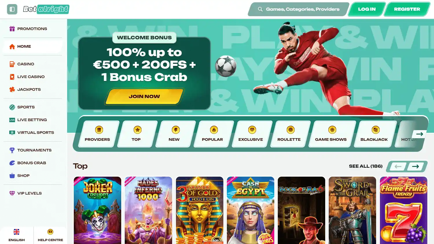 Betalright Casino screenshot 1