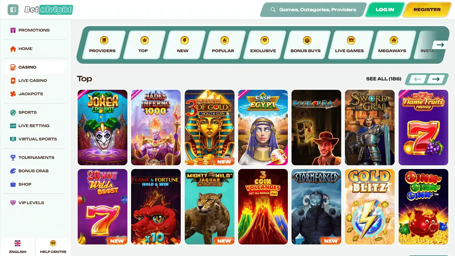 Betalright Casino screenshot 2