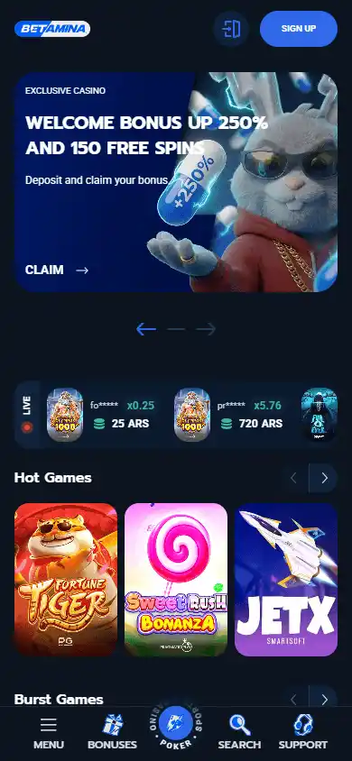 Betamina Casino screenshot 4
