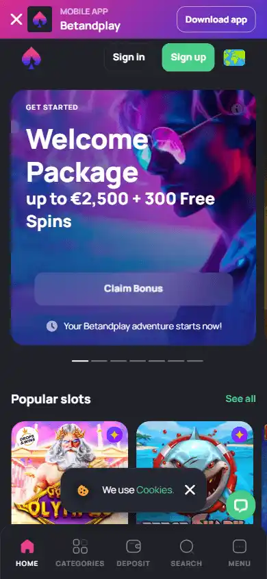 Betandplay Casino screenshot 2