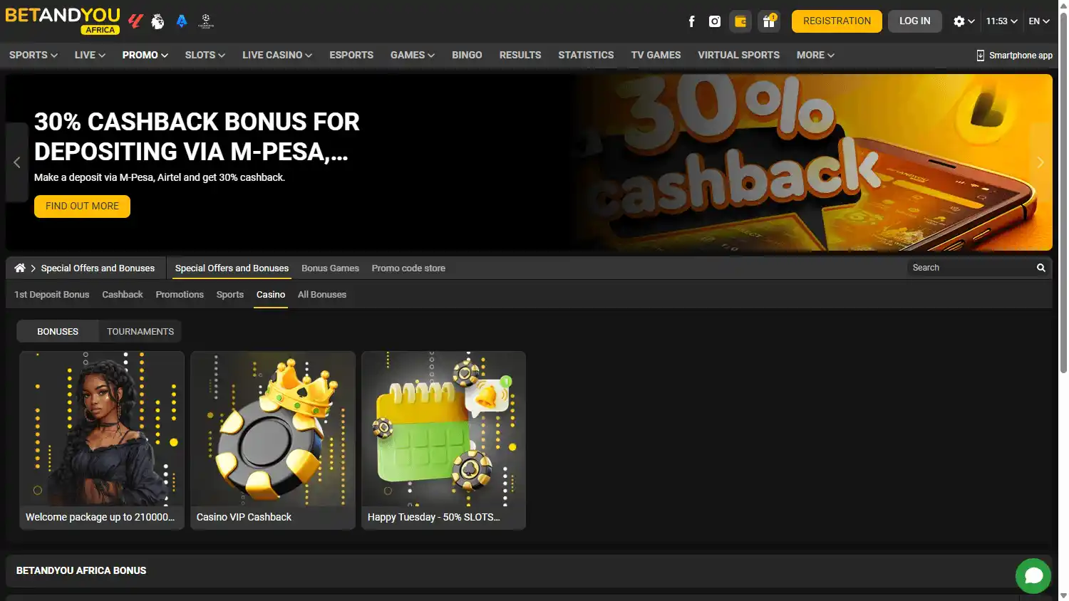 BETANDYOU Africa Casino screenshot 3