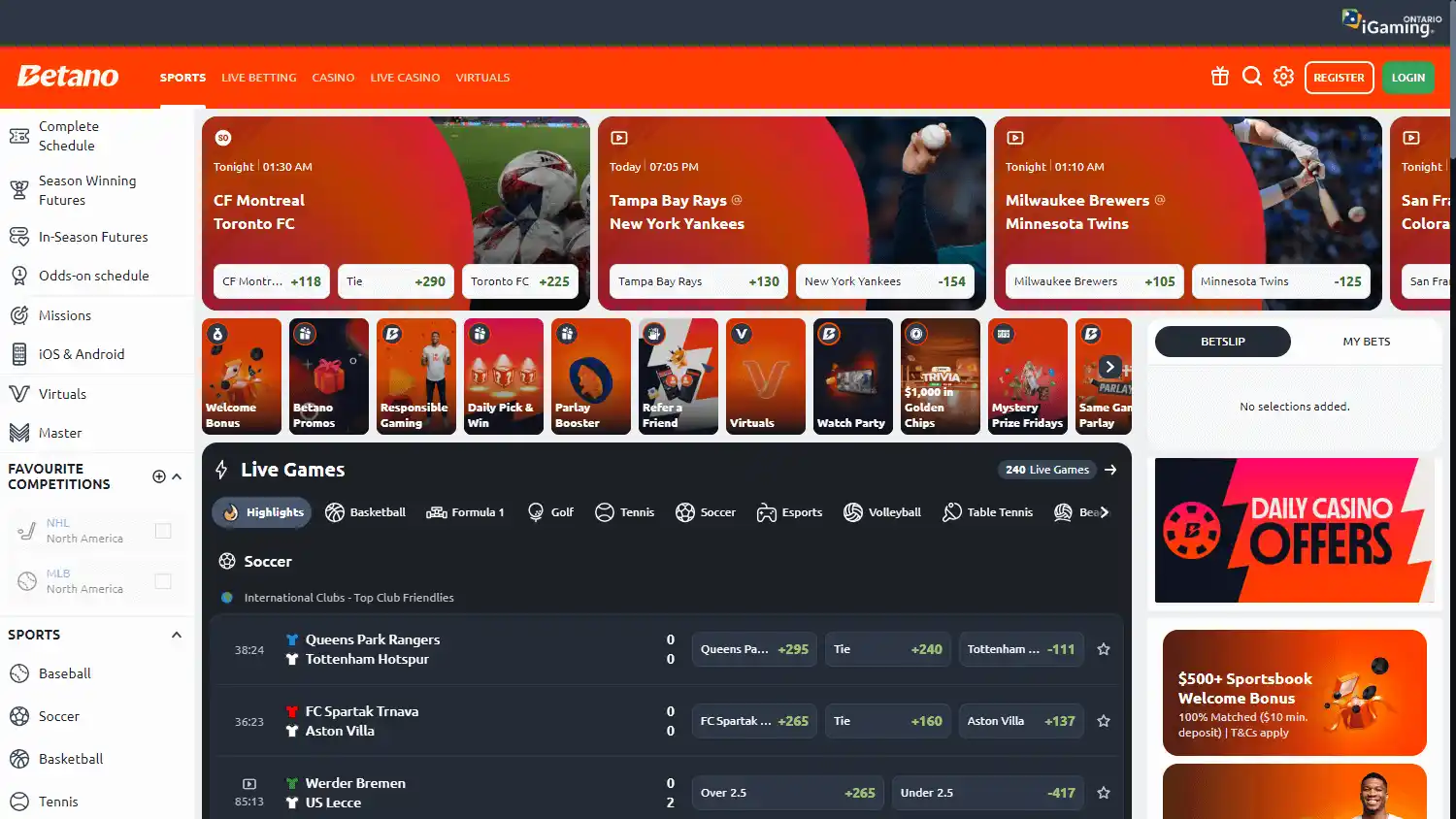 Betano Casino Ontario screenshot 1