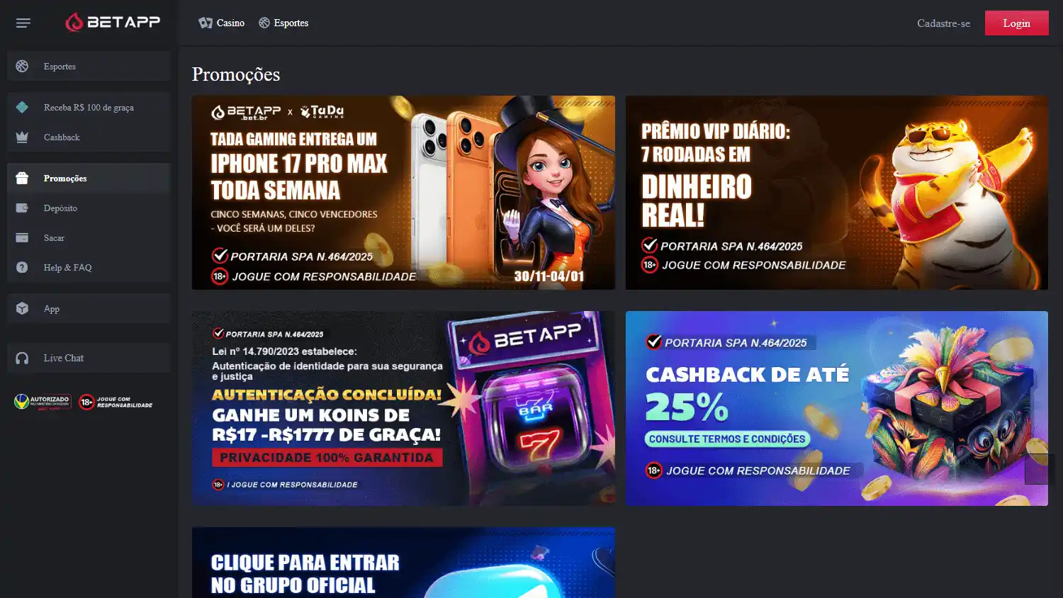 BetApp Casino screenshot 3