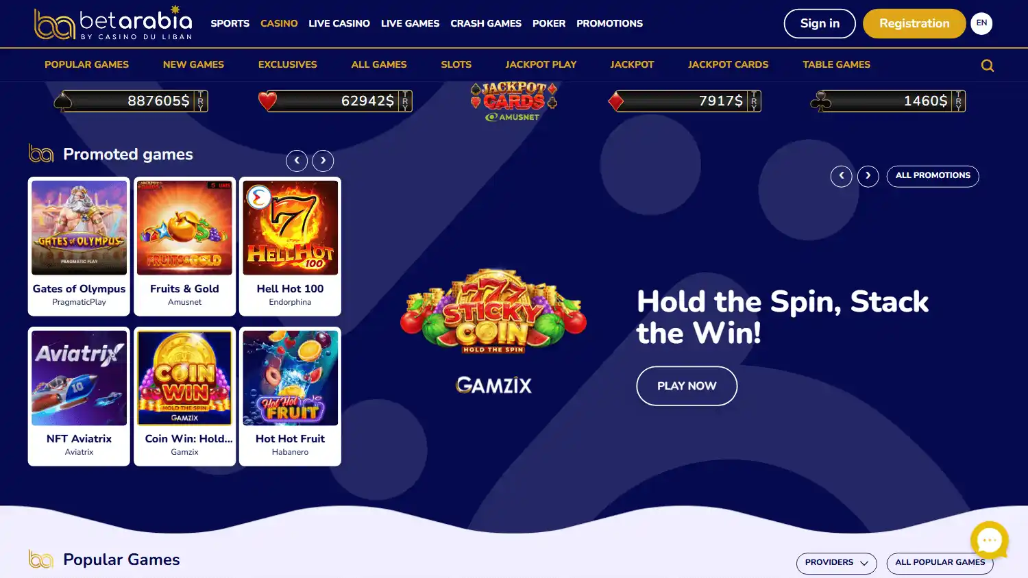 Betarabia Casino screenshot 2