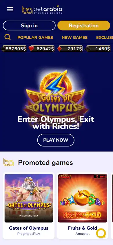 Betarabia Casino screenshot 3