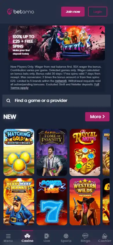 Betarno Casino screenshot 4