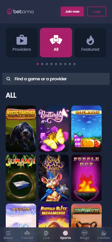 Betarno Casino screenshot 5