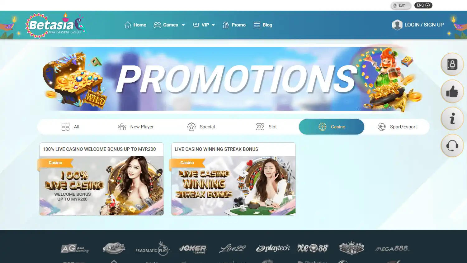 BetAsia Casino screenshot 3