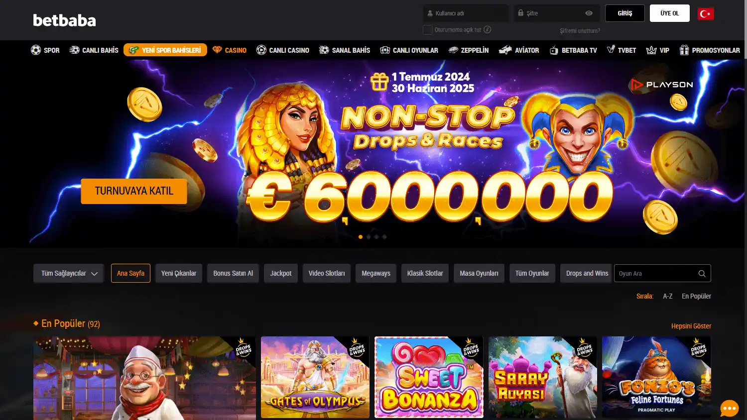 Betbaba Casino screenshot 2
