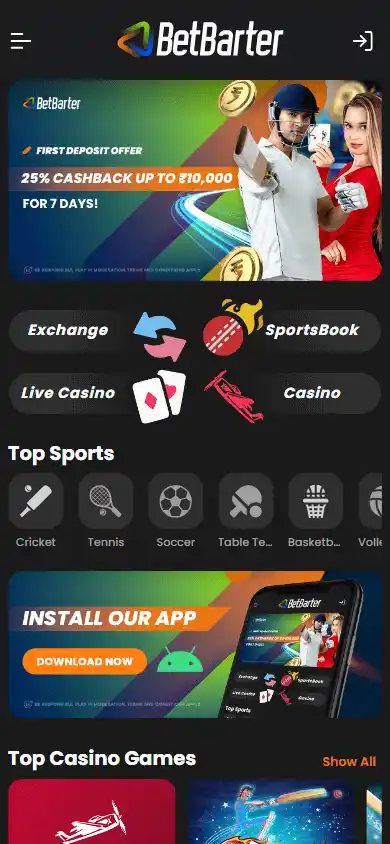 Betbarter Casino screenshot 2