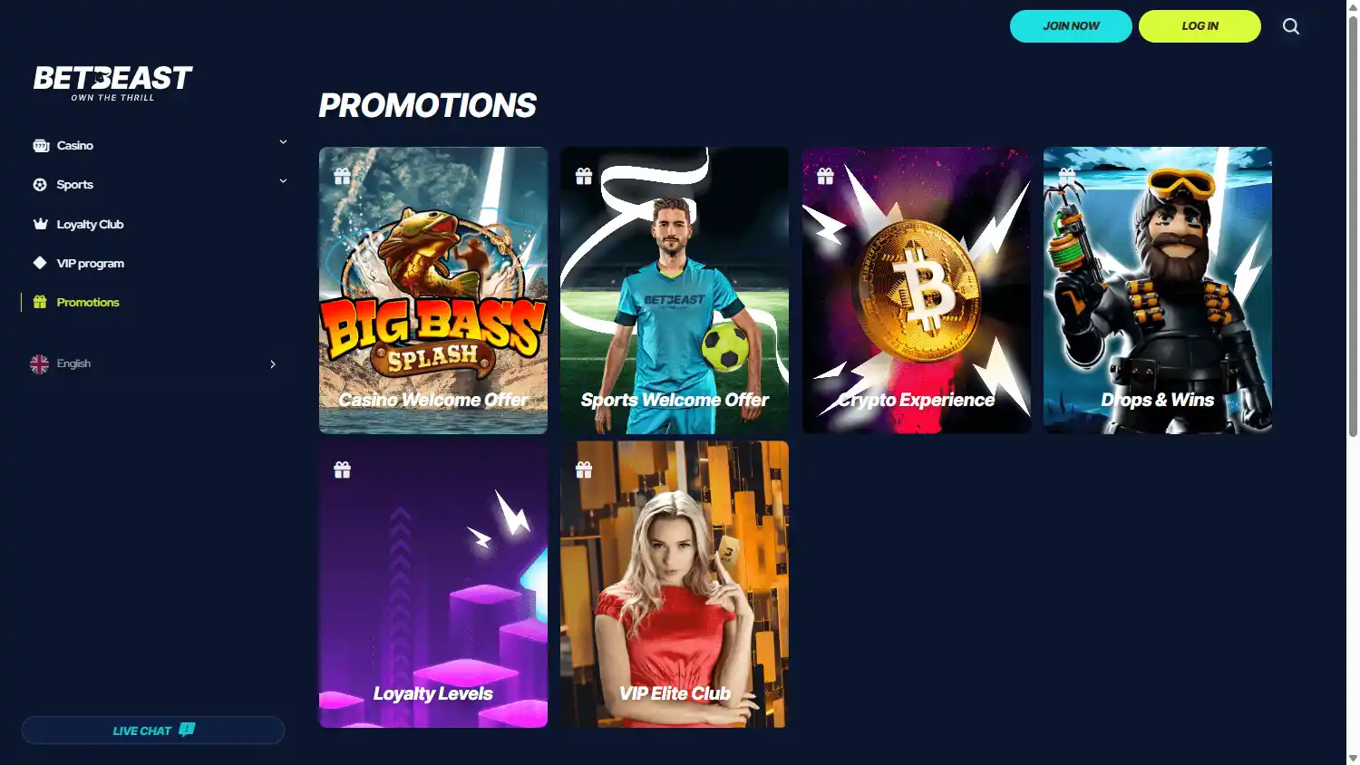 BetBeast Casino screenshot 3