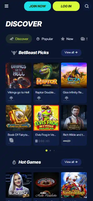 BetBeast Casino screenshot 5