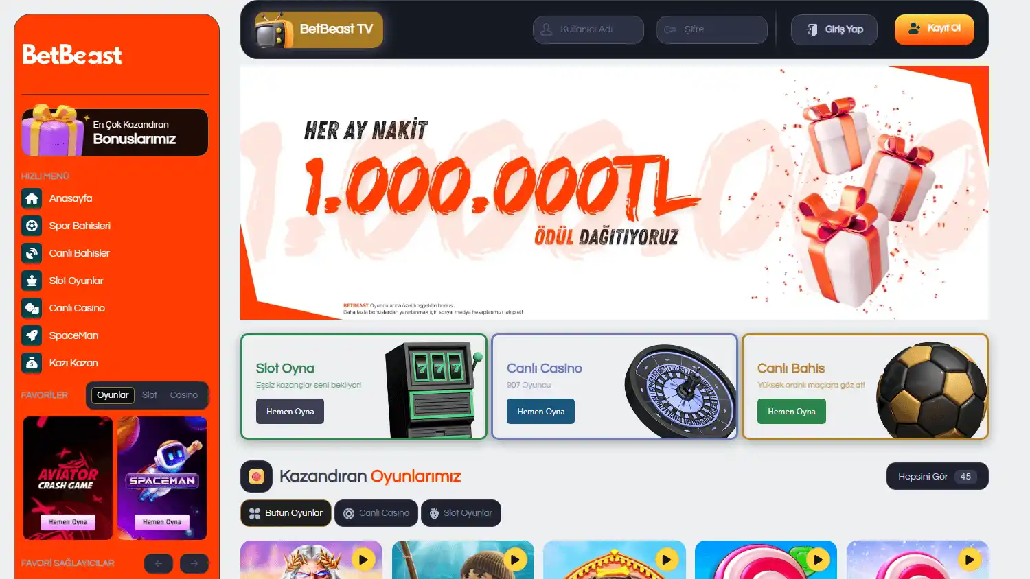 Betbeast313 Casino screenshot 1