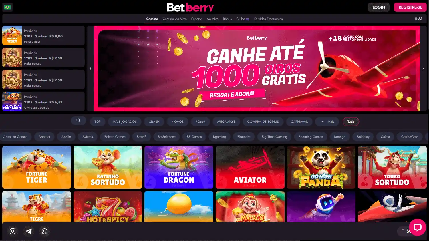 Betberry.io Casino screenshot 1