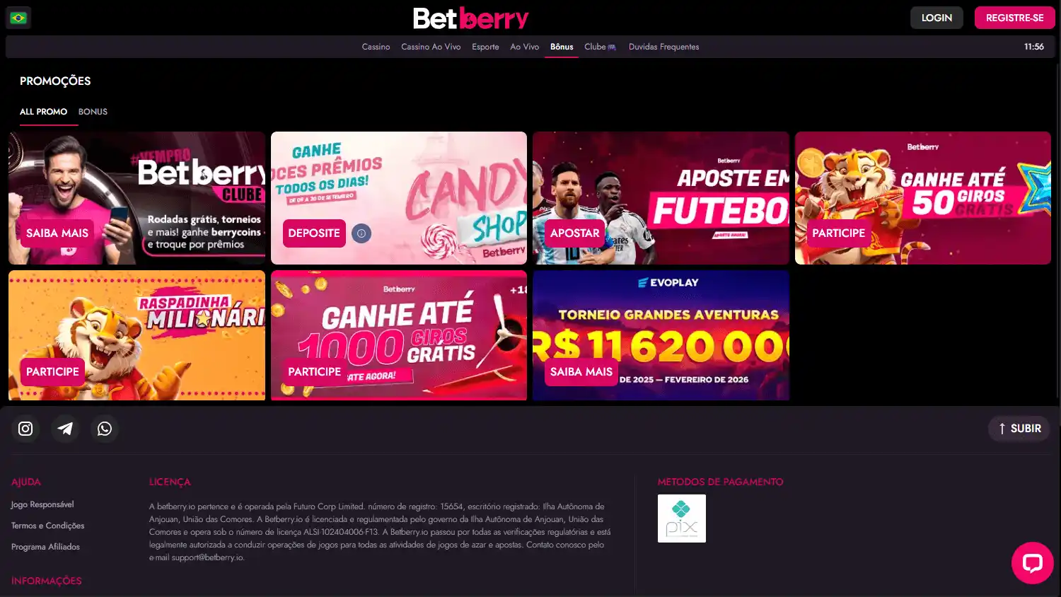Betberry.io Casino screenshot 2