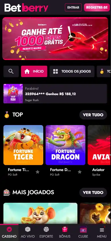 Betberry.io Casino screenshot 3